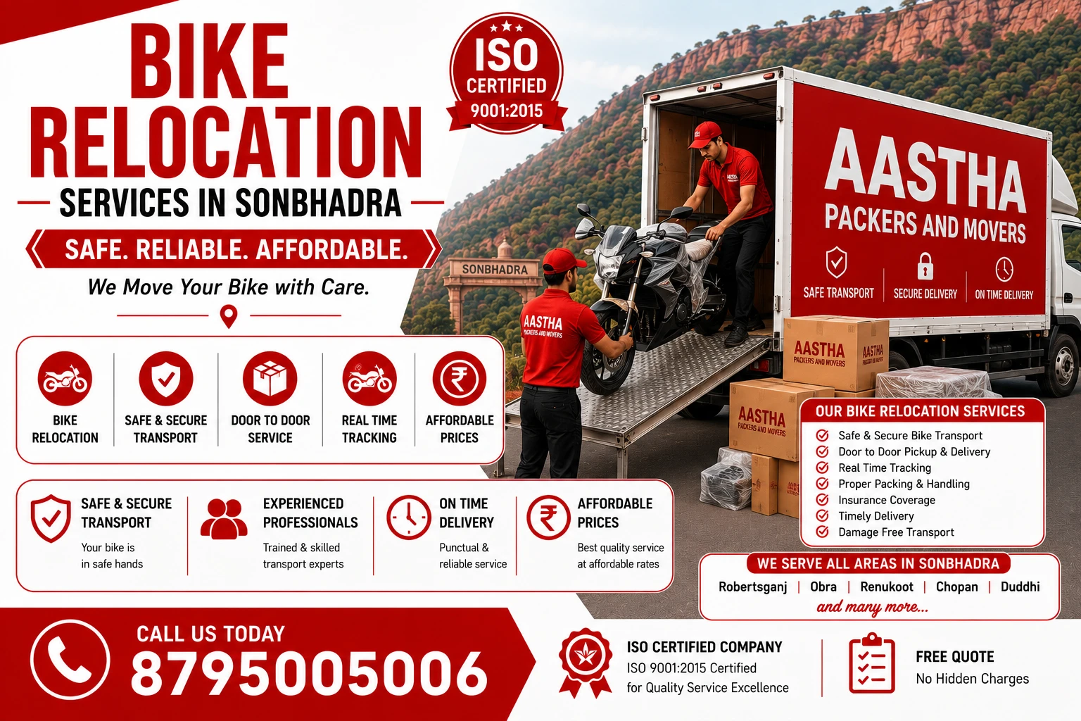 Bike Relocation Services in Sonbhadra