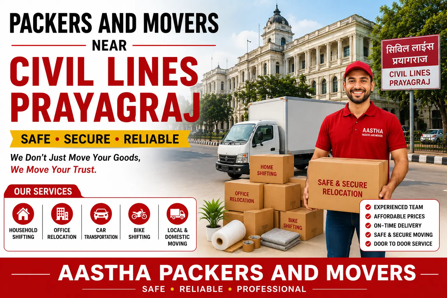 Packers and Movers Near Civil Lines Prayagraj