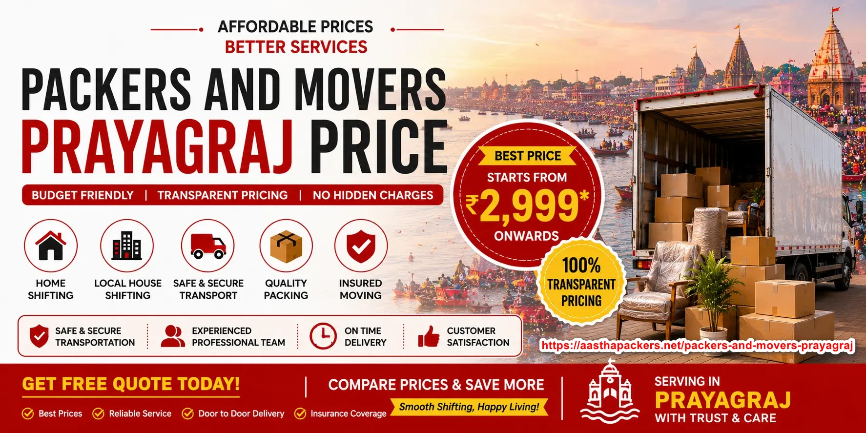 Packers and Movers Prayagraj Price